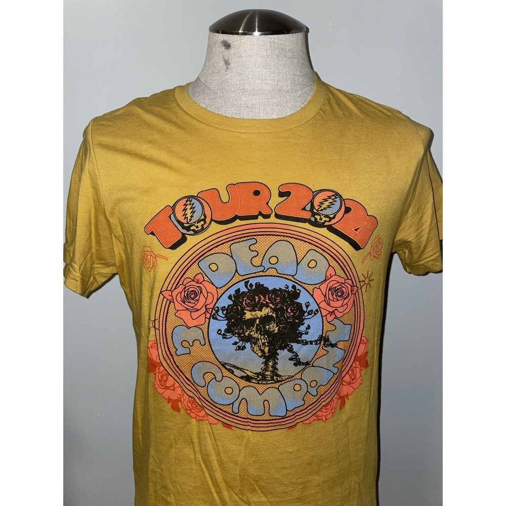 Dead & Co 2021 Tour Shirt Yellow Concert Size Medium Grateful Dead